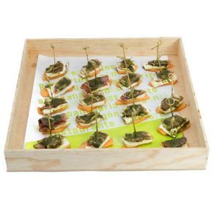 Brocheta de jamón serrano