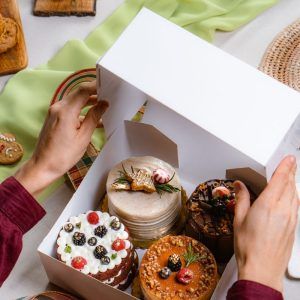 Caja de minipasteles